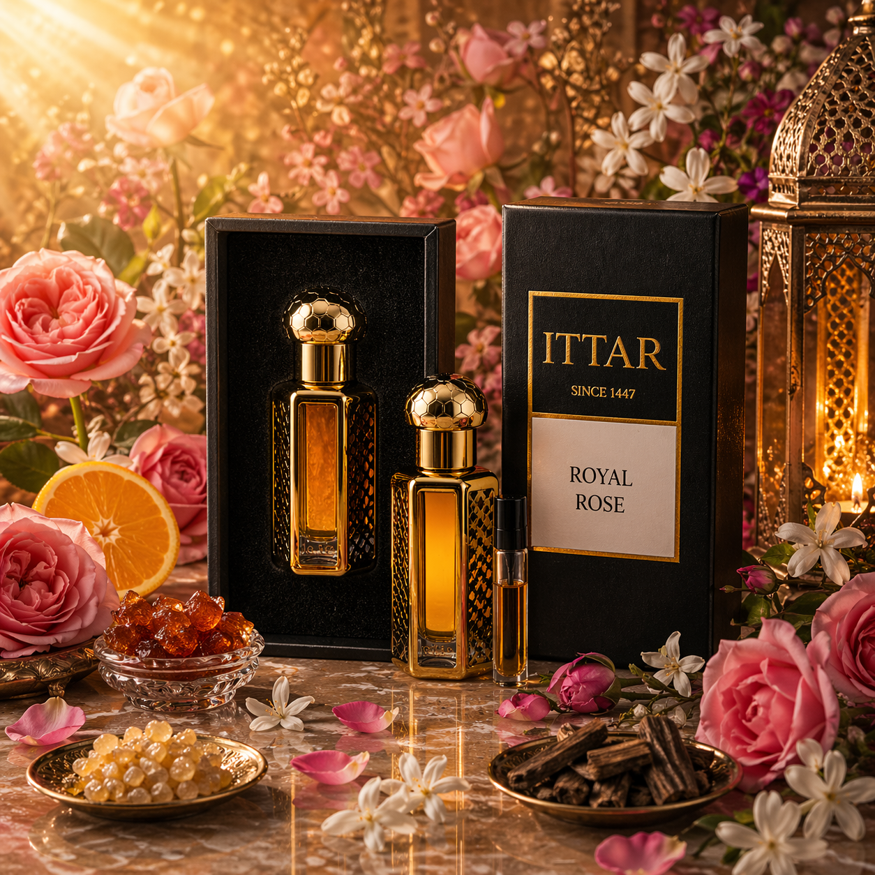 Royal Rose | Huile parfumée attar sans alcool florale et fruitée